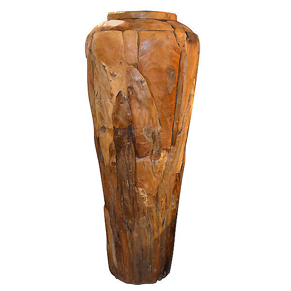 AFD Home Natural 48" Solid Wood Floor Vase | Wayfair